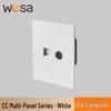 European Standard Multi-position Wall Socket with Flame Retardant Protection and Simple Design 