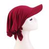 Cotton Outdoor Visor Hat with Attached Scarf Head Cover Adjustable Lightweight Sun Protection Cap for Women and Men