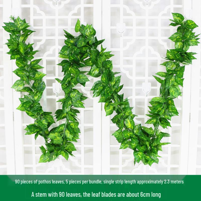 Large Green Fake Leaf Ornaments for Vines and Roof Décor