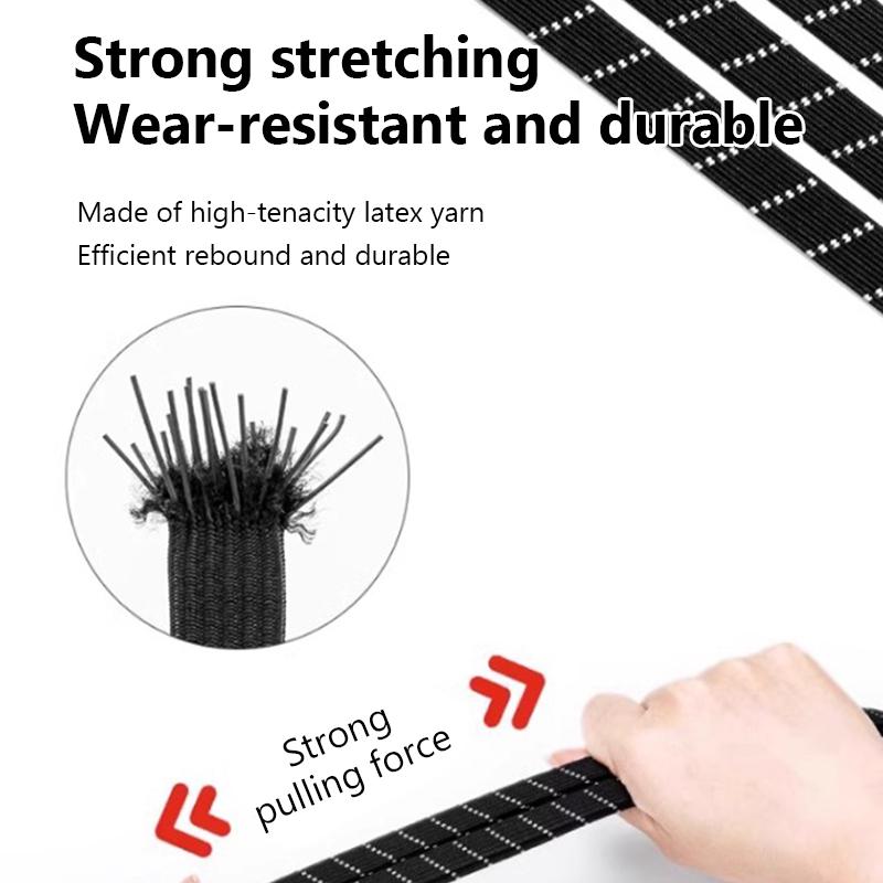 SEAMETAL Universal Elastic Strap with Hooks 4-Claw Motorcycle Luggage Net Helmet Rope Adjustable Cargo Tie Down for Bike Bicycle ATV Moto