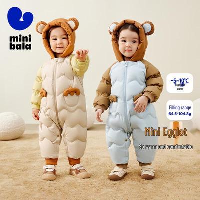 Mini Balabala Newborn Unisex Down Snowsuit