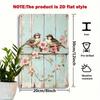 1pc 8x12 Inch Vintage Bird Flower Metal Sign Rustproof Weatherproof UV Resistant 2D Flat Unframed Decorative Plaque For Country Home Garden Wall Art