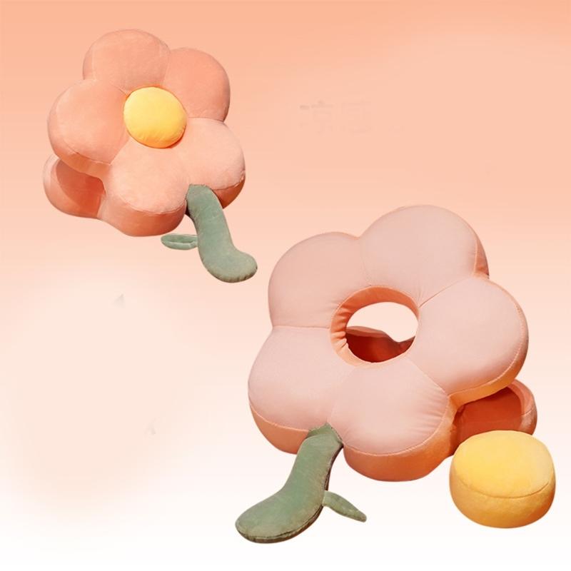 Comfortable Desk  Sleep Pillow Plush Flower Throw Pliiow for Office Workers and Students,Supportive Cushion