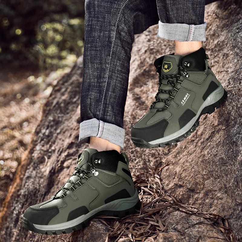 Men Hiking Shoes Climbing Sneakers Unisex Outdoor Sport Boots Women Trekking Mountain Shoes Athletic High Top Boots Walking New