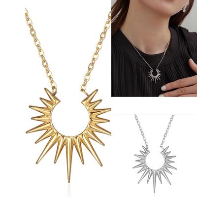 Sunflower Retro Clavicle Chain Pendant - Unisex High-End Design