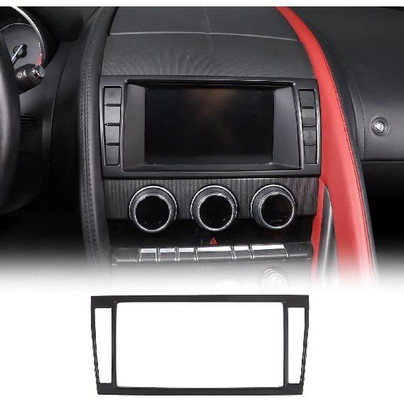 Daeiclru Car Navigation Screen Frame Trim Cover Fit for Jaguar F-Type 2013-2018, Central Navigation Adjustment Button Panel Cover, Center Display