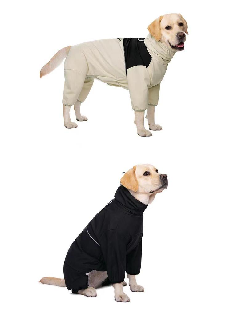 Waterproof & Windproof Full-Coverage Dog Jacket for Medium & Large Breeds