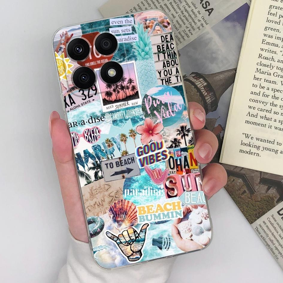 

Чехол для Honor X8a X7a 9S 9X Pro 8A Pro 20S 30S 50 Pro Magic5 Pro, модный защитный прозрачный мягкий силиконовый чехол для чести, бампер Honor X8a