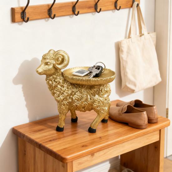 Pallet Ornament Keys Small Objects Tray Imitation Sheep Design Resin Key Organizer Versatile Home Decor