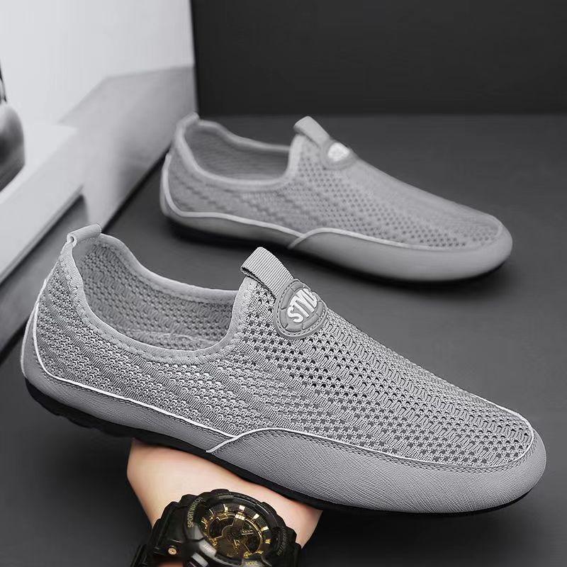 Men's shoes summer breathable mesh thin lazy mesh hollow mesh shoes casual sports soft sole air conditioning shoes