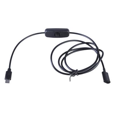 USB Type C Female To USB Male Charging Cable with Switching Button Support 5V3A Charging for 5V Devices 112cm