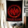 Custom Name Frankfurt Football Wall Tapestry Aesthetic Wall Hanging Printed Fabric Blanket Decorative Tapestries for Bedroom Living Room Home Decor