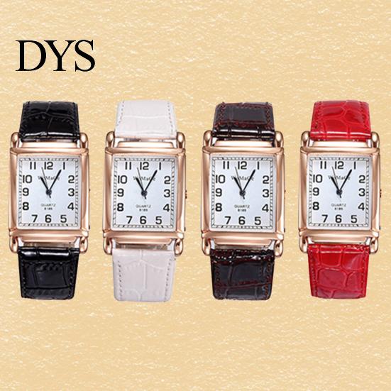 Watch Wrist Square Case Comfortable Alloy Unisex Casual Quartz Wristwatch for Daily Life Analog