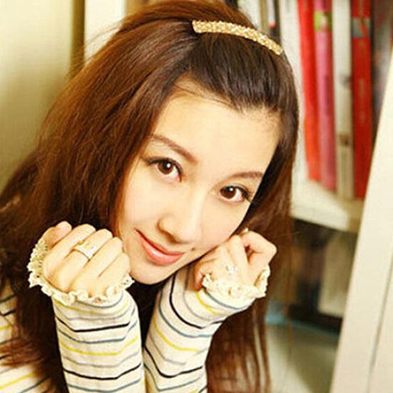 Women's Fashion Bling Headwear Handmade Full Crystal Hair Clip Barrette Hairpin