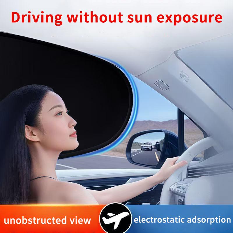 4PCS No Residue Car Side Window Sun Visors Electrostatic UV Blocking Sunshade Curtains for Driving