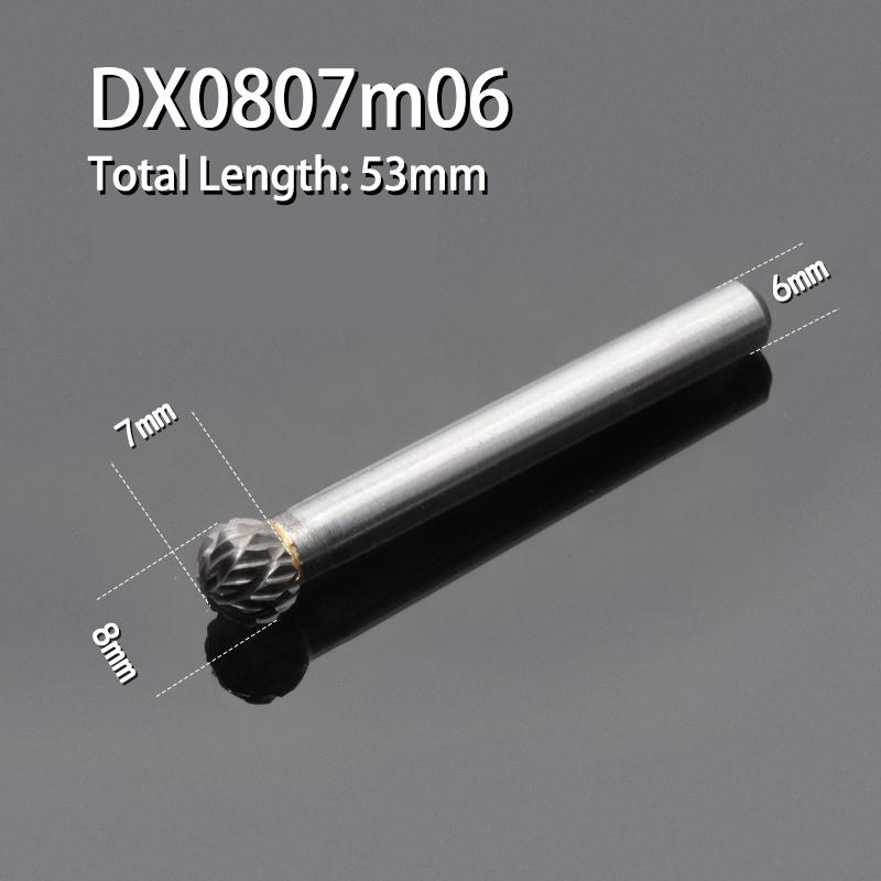 YG8 Alloy Rotary File 1Pcs Round D-type Double Slot Tungsten Steel Wood Carving Grinding Head 3mm 4mm 5mm 8mm 10mm 16mm Diameter