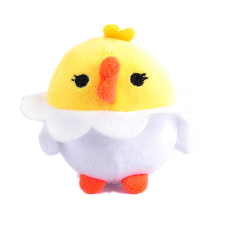 Cartoon Eggshell Chicken Plush Male Creative Eggshell Shape Chicken Doll Pendant