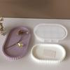 Oval Coasters and Jewelry Trays Mold Creative Striped Oval Resin Mold For Handmade Jewelry And Trinkets Storage Box