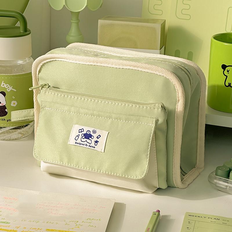 

Сумка-карандаш для отпуска, чехол для ручки, дизайн для отдыха, съемная передняя сумка с ручкой, чехол для хранения канцелярских принадлежностей, школы