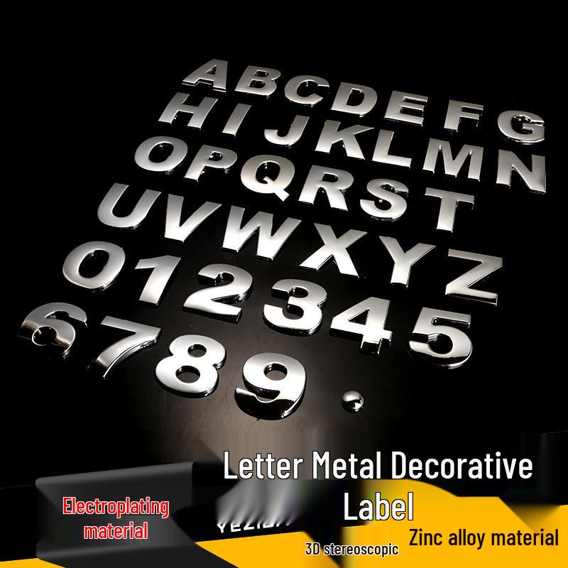 DIY Metal Car Badge: Personality Letter Engine Cover & Rear Sticker