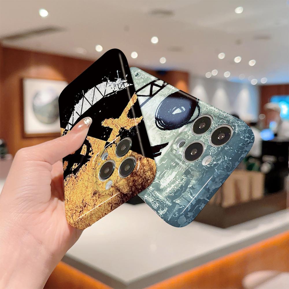 For iPhone 16 Samsung S23 S22 A23 A52 A33 Huawei Honor Xiaomi Redmi OPPO Vivo Creative Smiling Face Design Hard Full Lens Protect Phone Case Cover