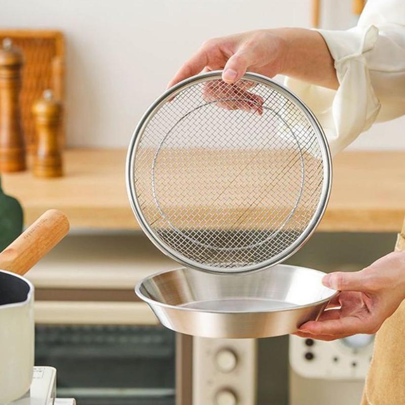 Stainless Steel Filter Tray,Reusable Round Mesh Basket,Frying Grilling,Kitchen Strainer,Fruit Vegetable Water Filter Basket