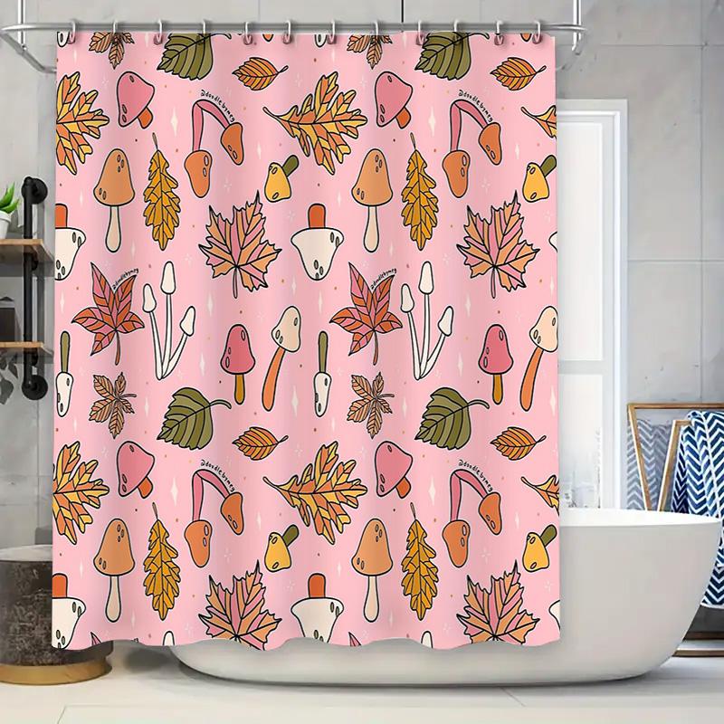 

Floral Shower Curtain Botanical Pattern Nature Theme Bathroom Decor Waterproof Fabric Washable Vintage Style Home Decor 90x180cm
