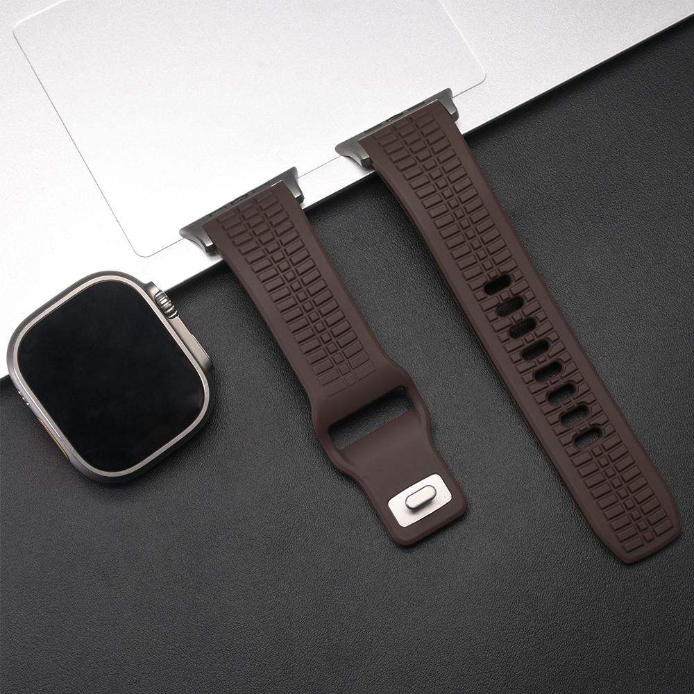 Ultra Silicone Band for Apple Watch Ultra 3 2 Series 11 10 9 8 7 Se 6 Man Sports Strap for Iwatch 49mm 46mm 44mm 45mm Adjustable