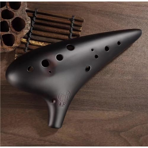 12-Hole Ocarina, Alto F Tone (AF) Wind Instrument for Beginners and Music Enthusiasts, Professional-Level Performance, Musical Gift (B)