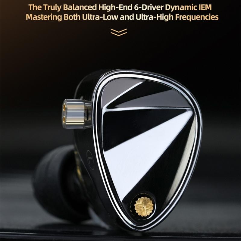 Professional Acoustics Tuning 3 Dynamic Driver Earphones Adjustable Rotating Design Braideds Cable For Audiophiles