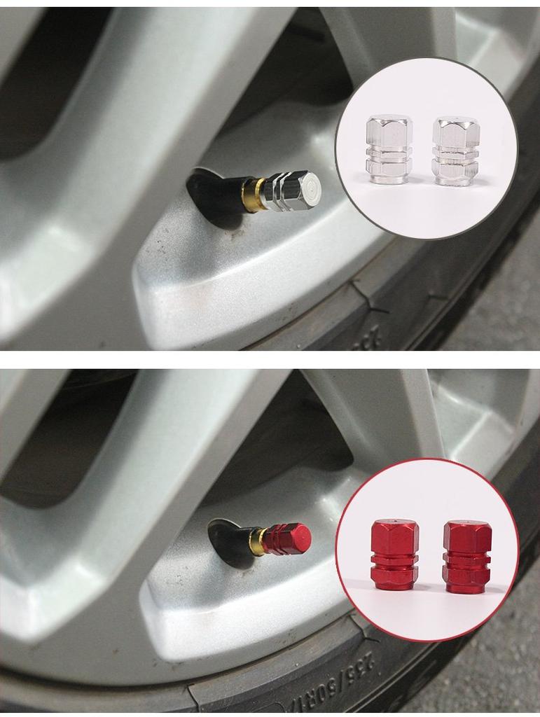 Tire Valve, 2pcs 11.3mm Universal Motorcycle Aluminum Wheel Tire Valve Stem Cap 90 Degree (Valve Stem Extension) (Red)