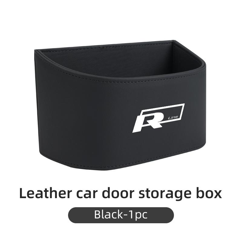 For Volkswagen MOACar Trapezoidal Sloped Black Leather Door Multi-Functional Storage Compartmen For VW R Golf Passat mk5 Scirocco Polo Jetta GTI