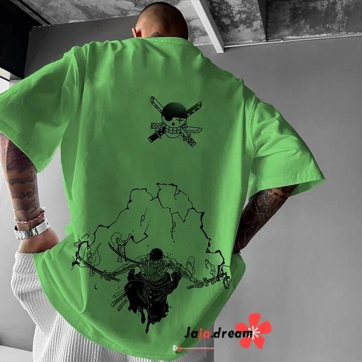 

One Piece Zoro Anime Manga T-Shirt Tee Mens Casual Costumes Polyester L