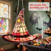 Hexenhut Buntglas Sonnenfänger Fensterhänger Halloween Dekorationen für für Fenster, Balkone, Hof, Fenster Zuhause