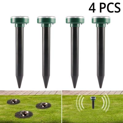Solar Ultrasonic Electronic Mouse Repeller Snake Repeller Insect Repeller High Power Vibration Built Battery IP64 Sun Charging
