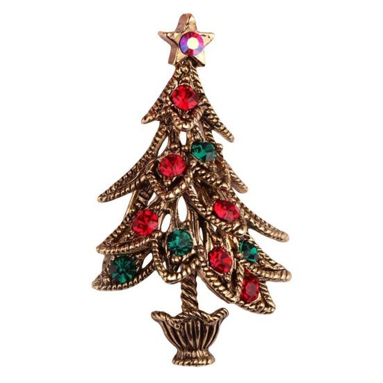 

Винтажная женская брошь в виде рождественской елки, булавка на лацкане, рождественский подарок