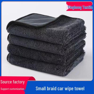 Asciugamano per Lavaggio Auto in Microfibra - Senza Pelucchi, Alta Assorbenza d'Acqua, Design a Treccine Piccole, Ideale per Dettagli Auto e Asciugatura