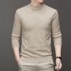 Frühling Herbst Männer Pullover Einfarbig Pullover Mock Neck Dünne Mode Gestrickte Pullover