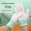 White 13-Gauge Nylon Work Gloves with PU Coated Fingertips and Palms, Antistatic