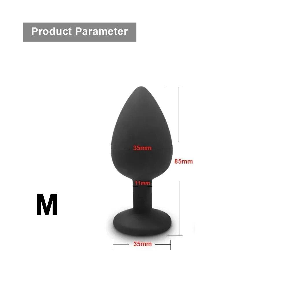 4 Different Color Mini Silicone Crystal Butt Plug Anal Plug Unisex Sex Stopper Adult Sex Toys for Men/Women Anal Trainer Couples