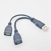 USB Male To Dual Female Extension and Charging Splitter Cable for Car