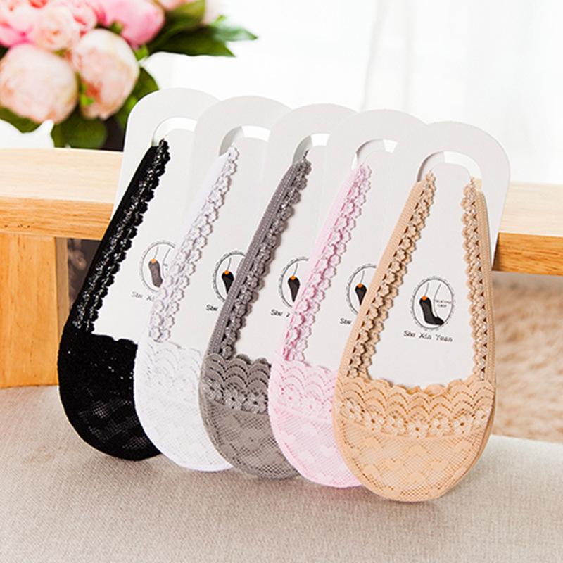 2021 Women's No-Slip Thin Lace Ankle Socks - Invisible Low-Cut Half-Foot Design for Summer
