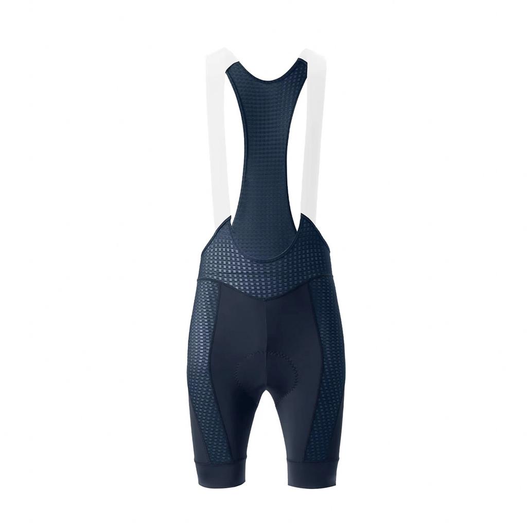 Men's Short Cycling Shorts with Suspenders and Pad, Size XXL - Dark Blue