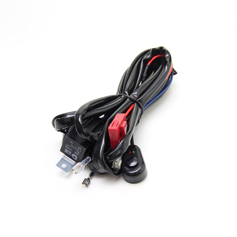 12v 40a High Power Car Light Wiring Harness 1-to-2 Pure Copper Cable Set With Switch For Led Spotlights