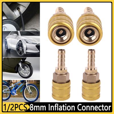 8mm Klip na ventil pneumatiky auta Pumpa Tryska Svorka Pevný mosazný konektor pro kolo Motocykl Auto Ventil pneumatiky Nafukovač Adaptér pumpy