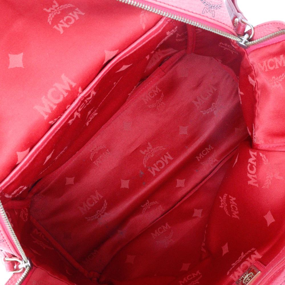 MCM Plecak Daypack z logogramem MWK1 SVE02 Kolce różowy PVC Damski Używany