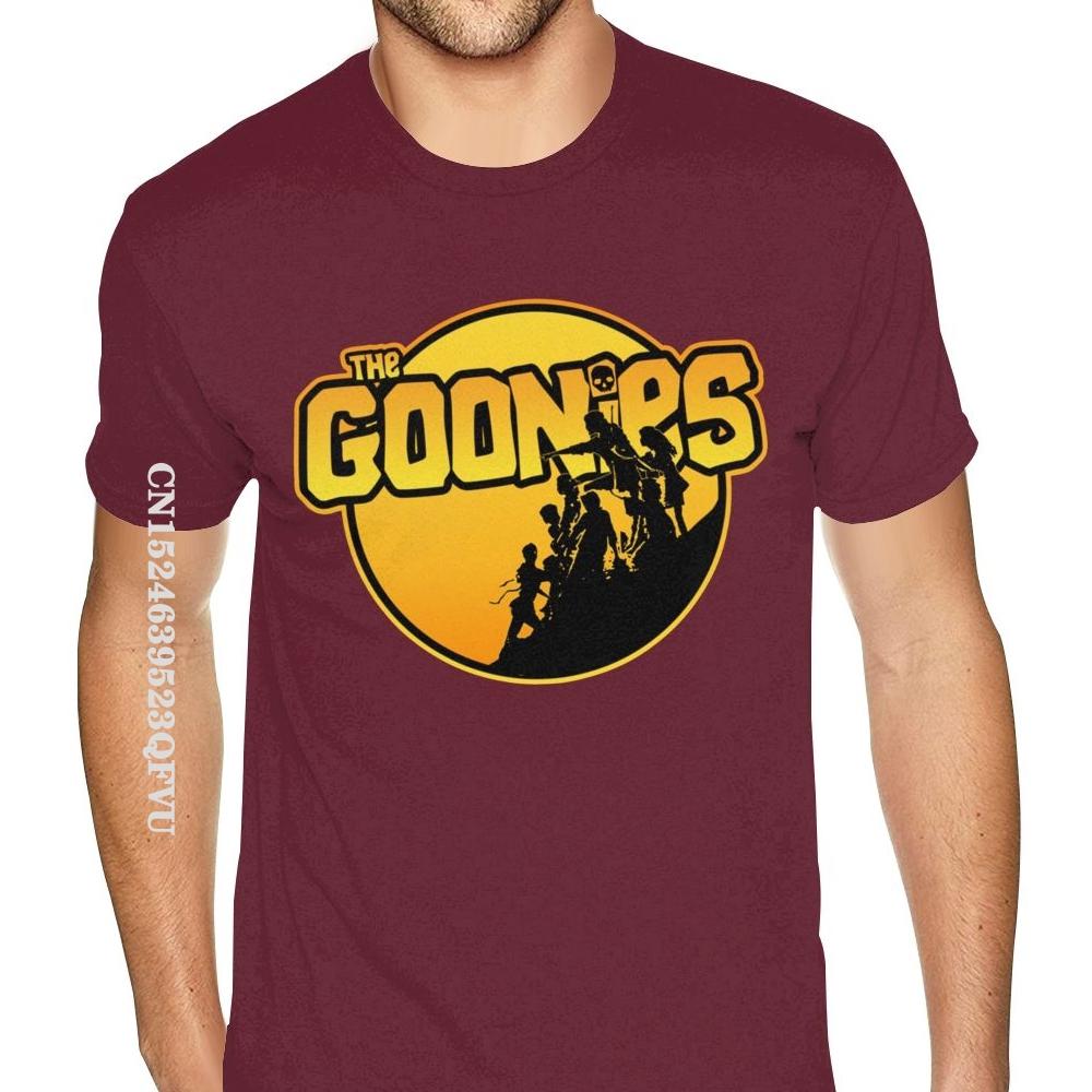 Wholesale The Goonies T-Shirt Men Men Cheap Custom England Style Tshirts Men Soft Cotton Black Crew Shirt England Style