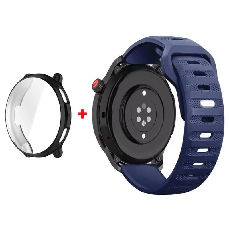 Silikonarmband mit TPU-Hülle für Amazfit Active 2 Sport Atmungsaktiv Ersatz Uhrenarmband