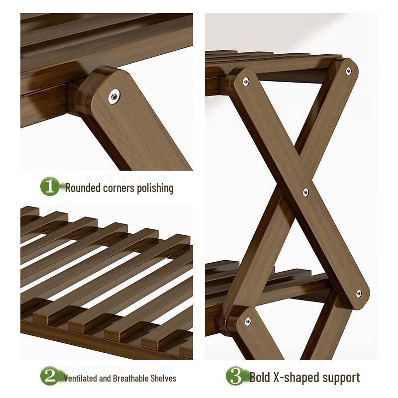 Space-Saving Foldable Multi-Tier Shoe Rack