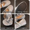 French mesh breathable rhinestone Mary Jane single shoes summer new soft-soled shallow mouth inner height-increasing ballet shoes